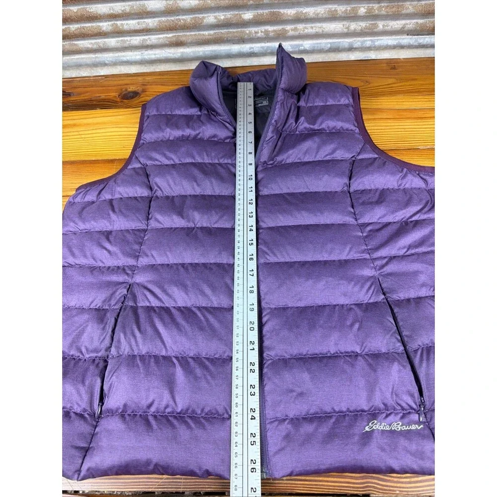 Eddie Bauer Puffer Vest Womens XXL Purple EB650 Down PRISTINE!!